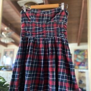 Heritage 1981 Red and Blue Plaid Mini Dress